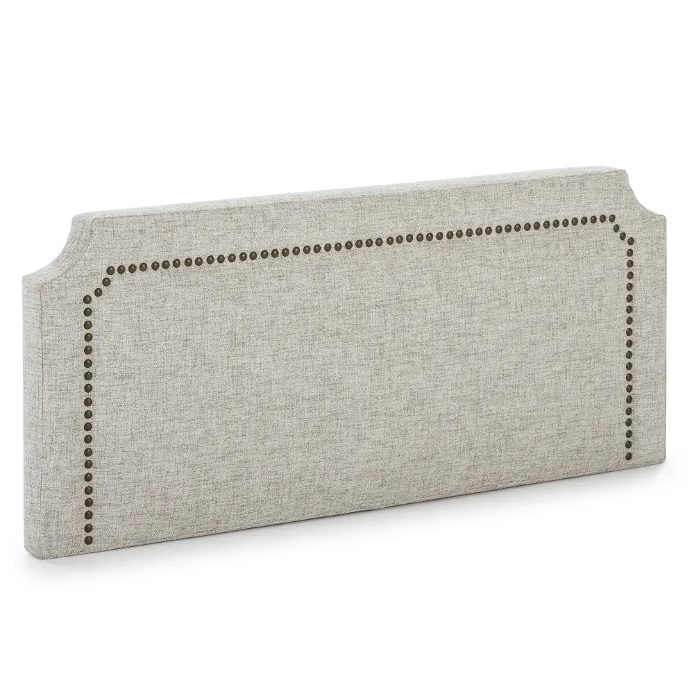 Cabecero tapizado leonor 140 x 60 cm gris, 8 cm grosor