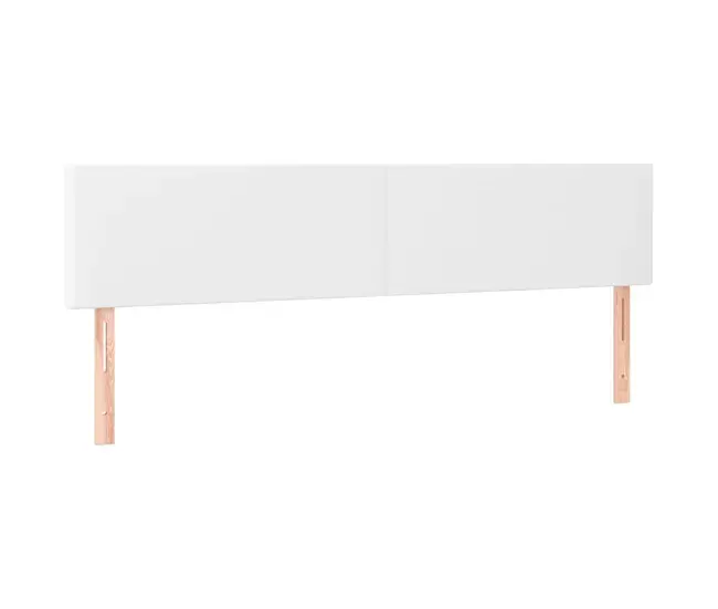 Cabeceros 2 unidades cuero sintético capuchino 80x5x78/88 cm Bajo
