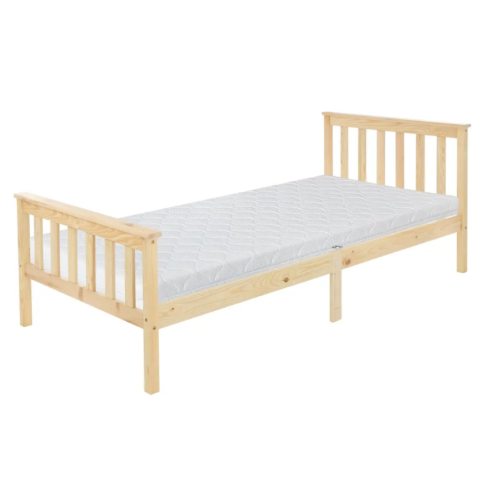Somier con somier 90x200 cm madera de pino genuino