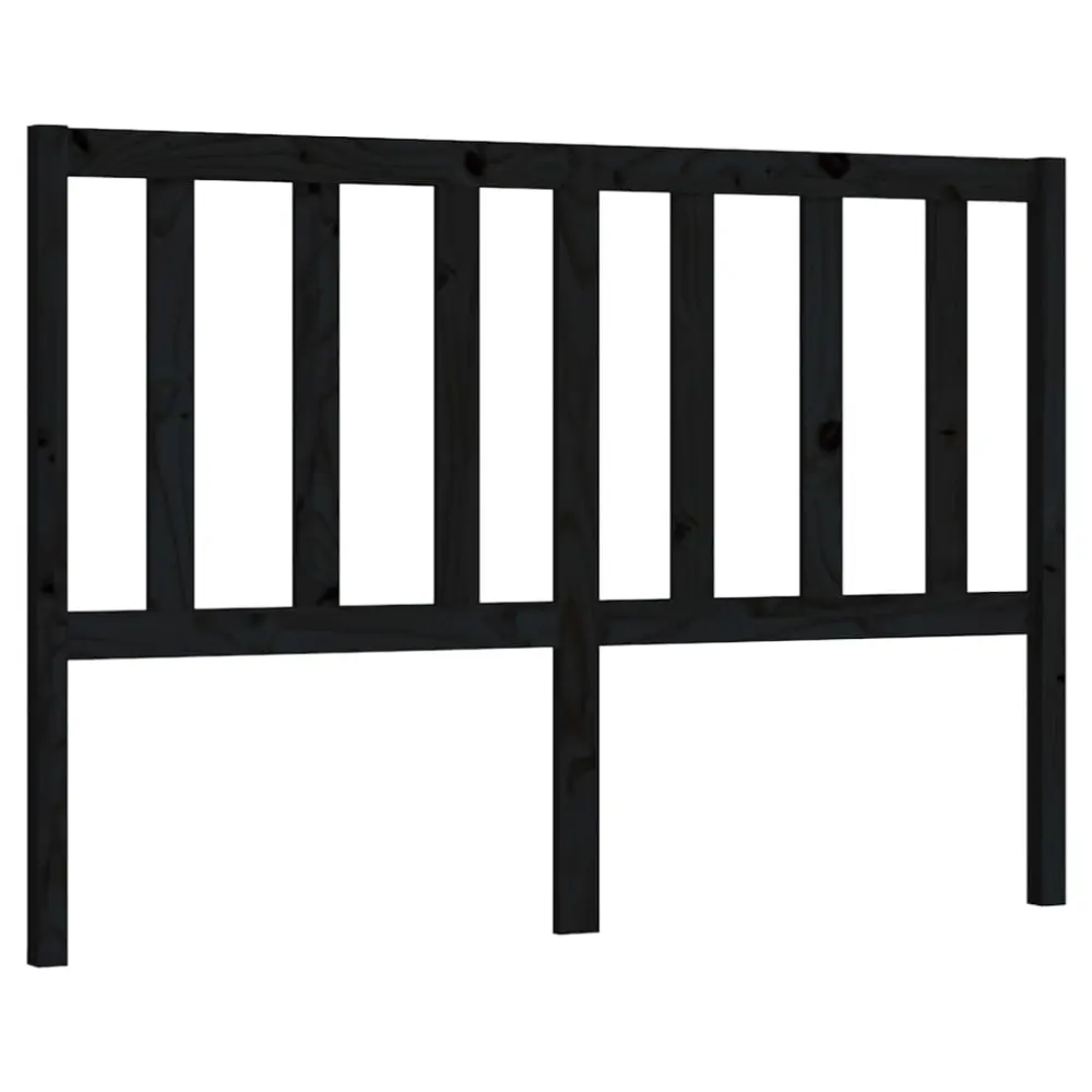 vidaXL cabecero de cama madera maciza de pino negro 141x4x100 cm