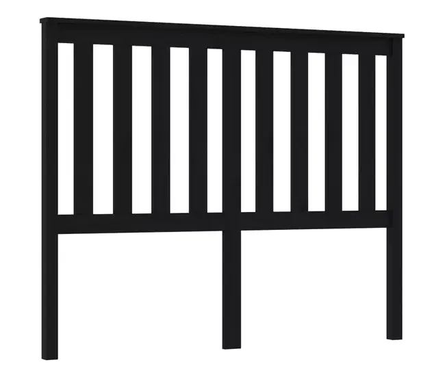 vidaXL Cabecero de cama madera maciza de pino negro 146x6x101 cm