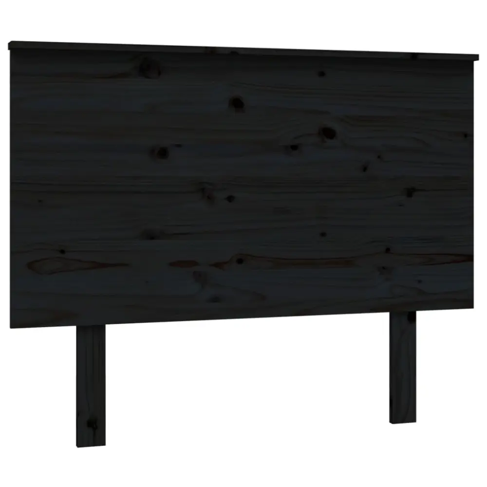 vidaXL cabecero de cama madera maciza de pino negro 104x6x82,5 cm