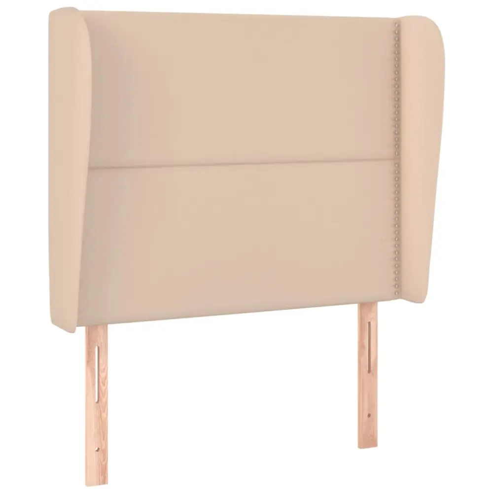 vidaXL cabecero con orejas cuero sintético capuchino 103x23x118/128 cm