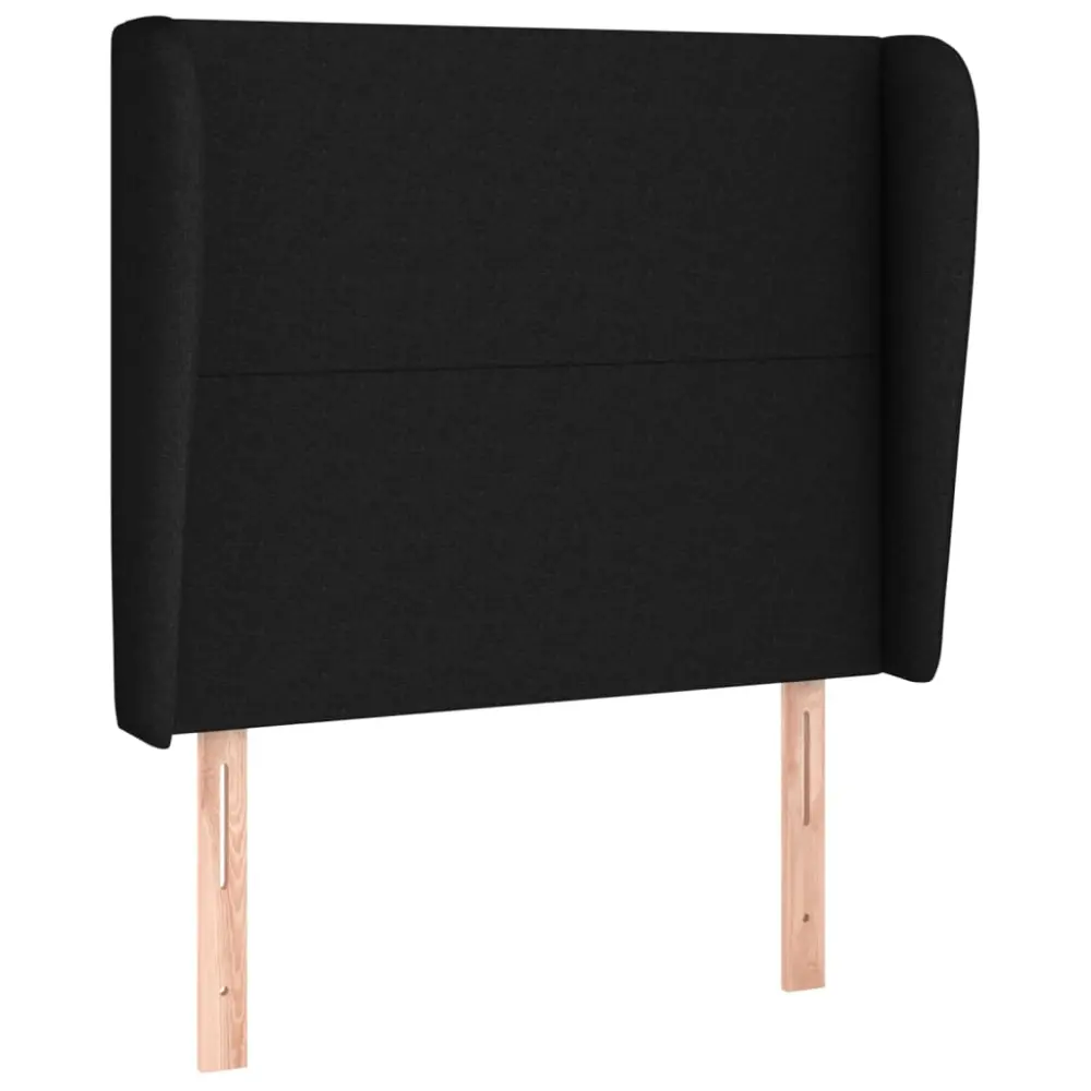 vidaXL cabecero con orejas de tela negro 93x23x118/128 cm
