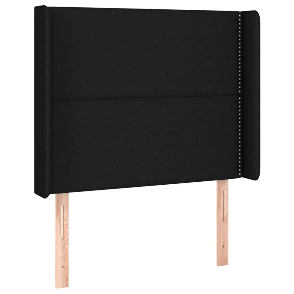 vidaXL cabecero con orejas de tela negro 93x16x118/128 cm
