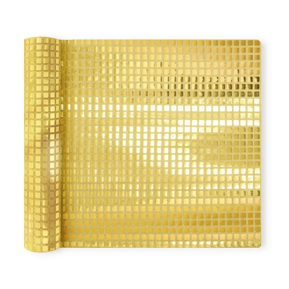 Camino de Mesa Cuadrado Lentejuelas Oro 275 x 28 cm