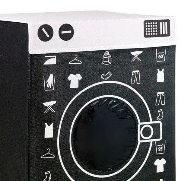 Canasta Plegable Cesta de tela para ropa sucia lavadora plegable negro