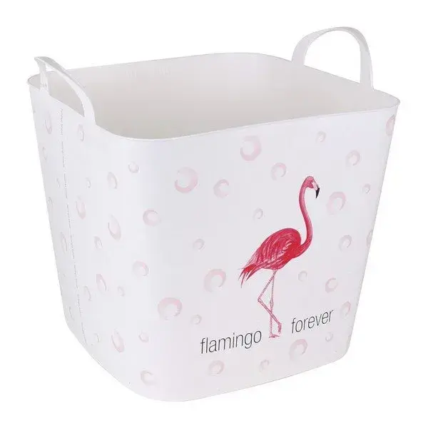 Caja para Suministros Cesto para la Ropa Flamingo Forever 25 L (38 X 33 x 35 cm)