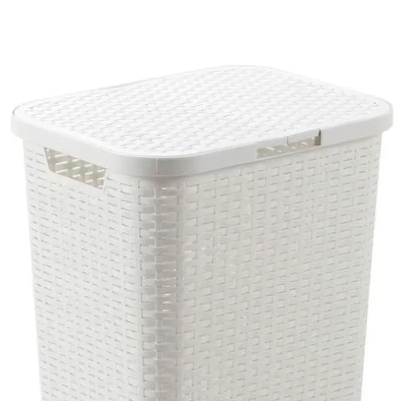 Colgador para Tendedero Cesto para ropa 60L blanco 60x44x33 cm