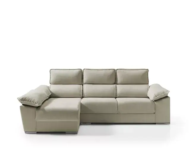 Chaise longue izquierda con arcon DIWY color marfil