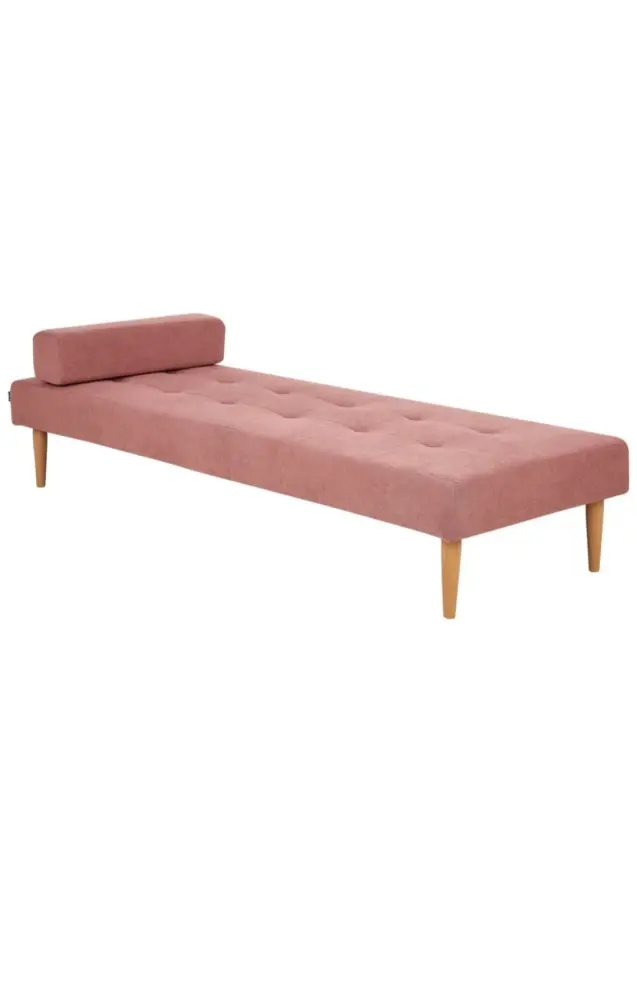 Estanterí Flotante Chaise longue de tela rosa