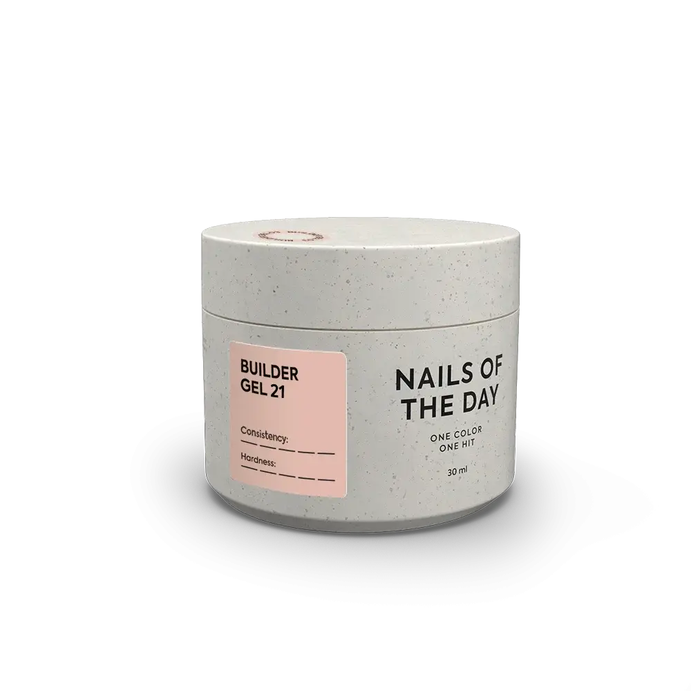 Estufa de Pellet NAILSOFTHEDAY Builder Gel 21 — gel nude abrigado para extensiones de uñas, 30 ml