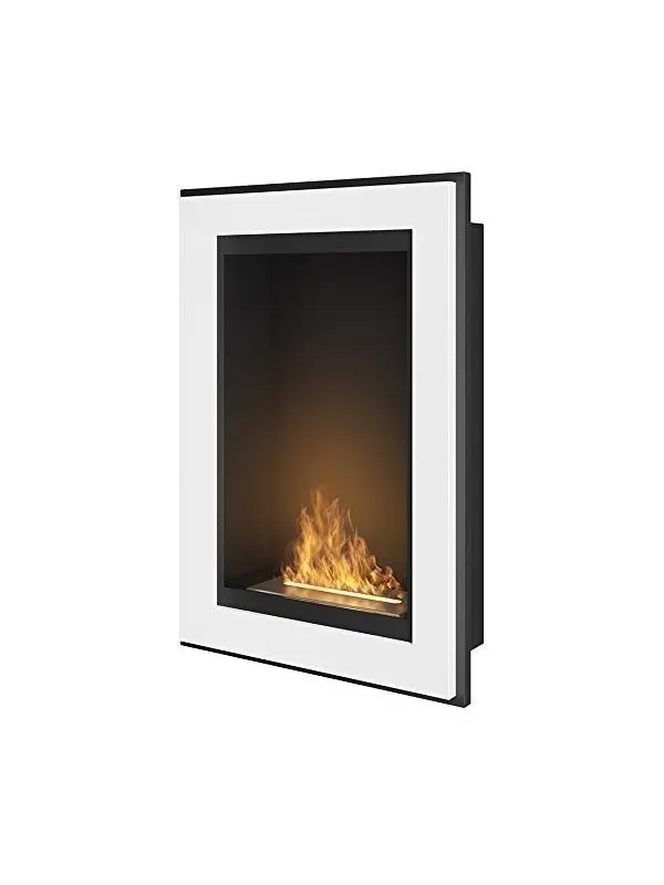 Rame 550 - chimenea de bioetanol empotrada de pared - blanca - sin cristal