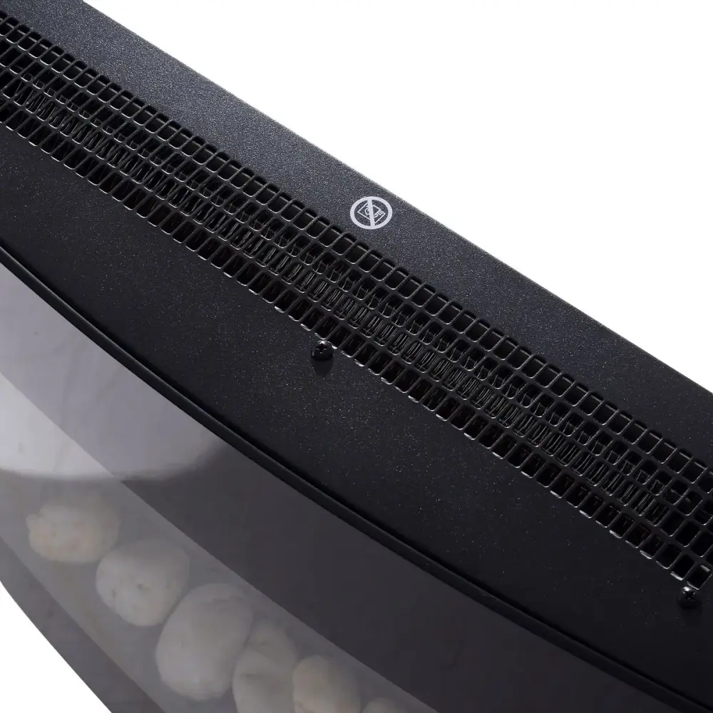 Chimenea eléctrica Homcom 1800W con mando distancia 25-30 m² negro