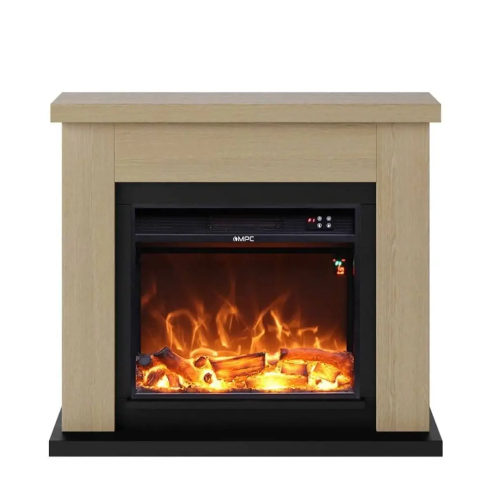 Chimenea de roble de pie con quemador de 1500w mpc camino asciano