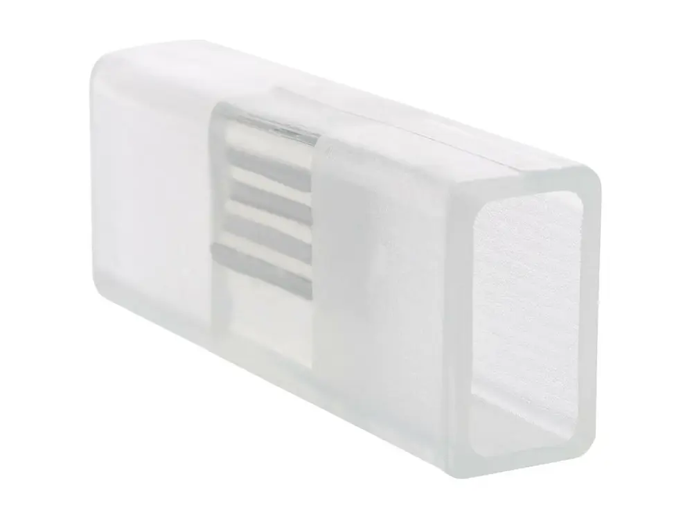 Conector Neón LED 11 W/m RGB 220V AC 60 LED/m Semicircular 180º IP67 Medida Corte cada 100 cm Blanco