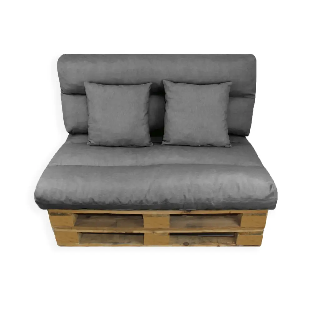 Cojines Desenfundables para Palets Gris Negro