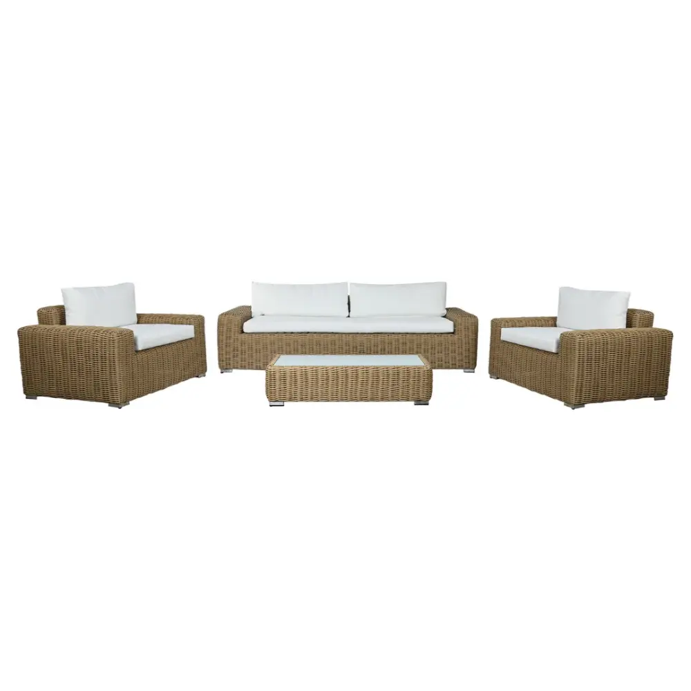 CONJUNTO SOFA RATAN con Relleno de Plumas