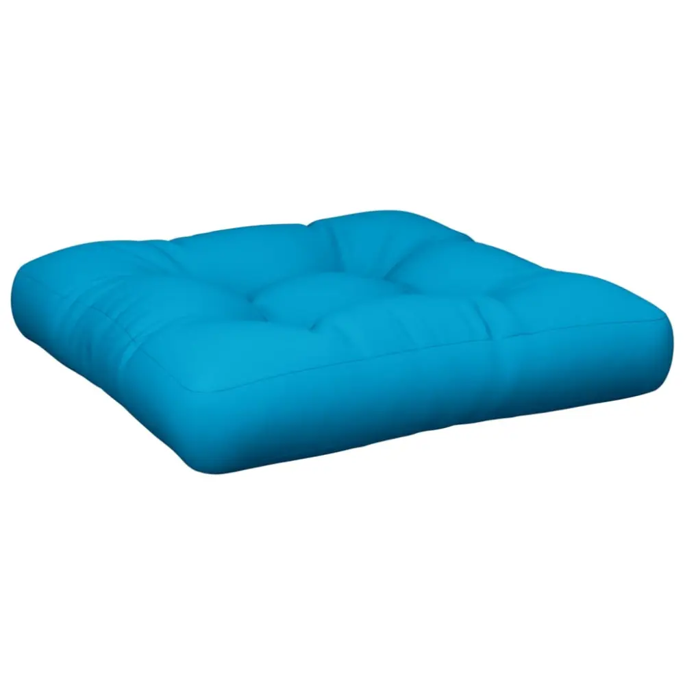 vidaXL cojín para sofá de palets de tela azul 50x50x12 cm - Tela Hipoaergénica