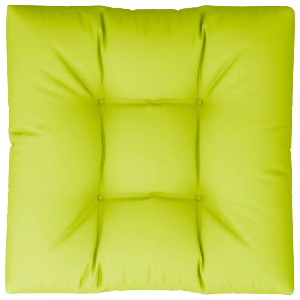 vidaXL cojín para sofá de palets de tela verde evidente 80x80x12 cm con Relleno de Plumas
