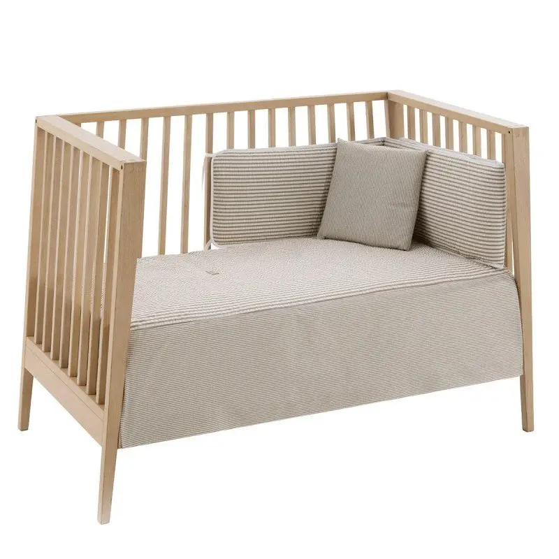 Juego colcha y protector cuna 60 DERBY Crema Cambrass