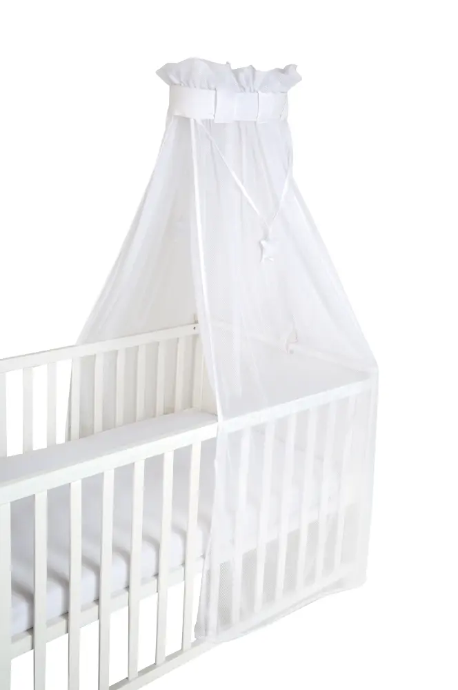 Juego Completo de Baldacchino per lettino 'safe asleep®', baldacchino 'Air', bianco, tessuto malla per lettino