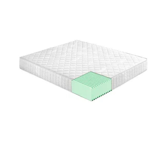 Base Inflable Colchón 80x190 de espuma HR - Altura 20 cm - 13 zonas de confort - Ortopedico Modelo Bari