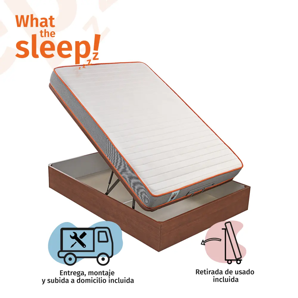 Cama de Aire Pack colchón hr con visco y canapé 150x190cm|what sleep