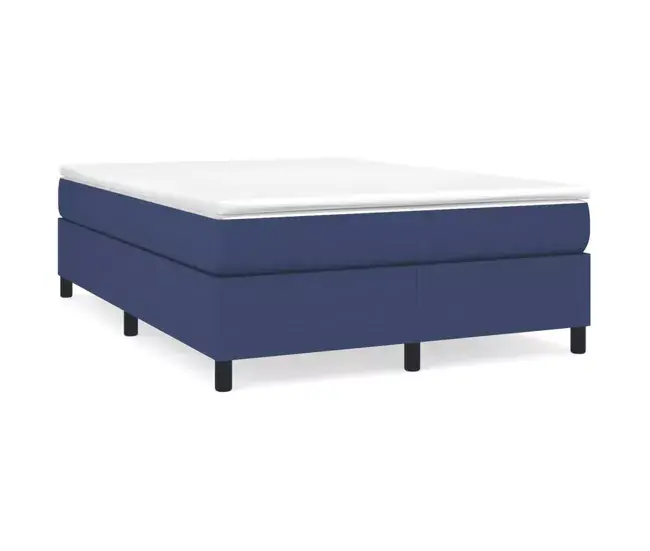 Cama box spring con colchón tela gris turbio 140x200 cm