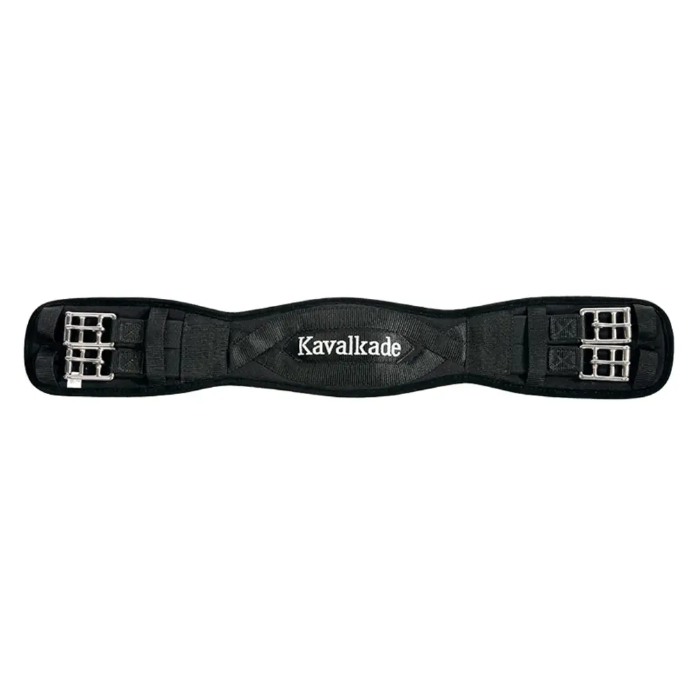 Cincha corta Klimatex, con inserciones elásticas Carbón 65 cm