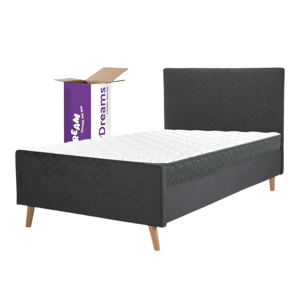 Premium de Alta Durabilidad Base Cama Con Cabecera + Colchón Memory En Caja Individual
