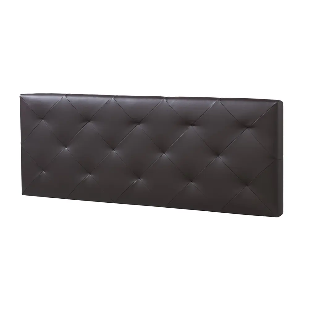 Armario Ropero Cabecero tapizado rombo 150x60 cm chocolate, 8 cm de grosor