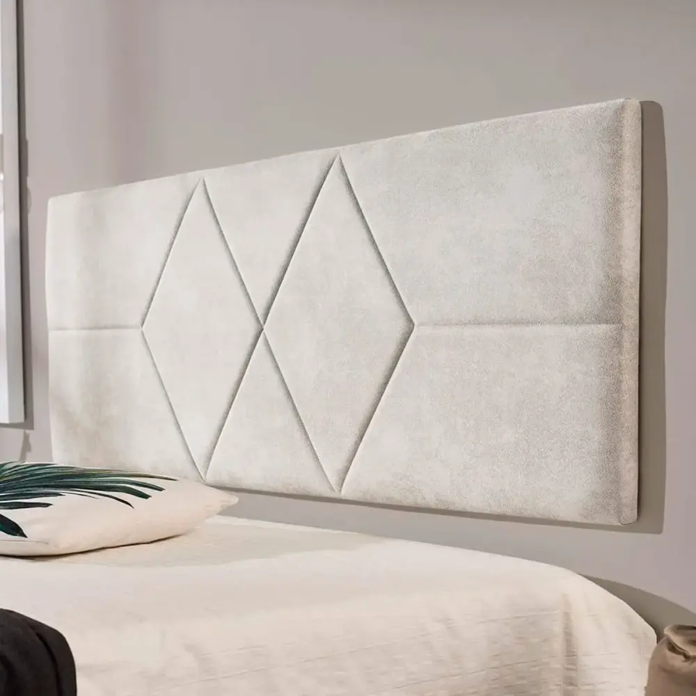 Cabecero Rombos rectangular tela Fácil Ensamblaje