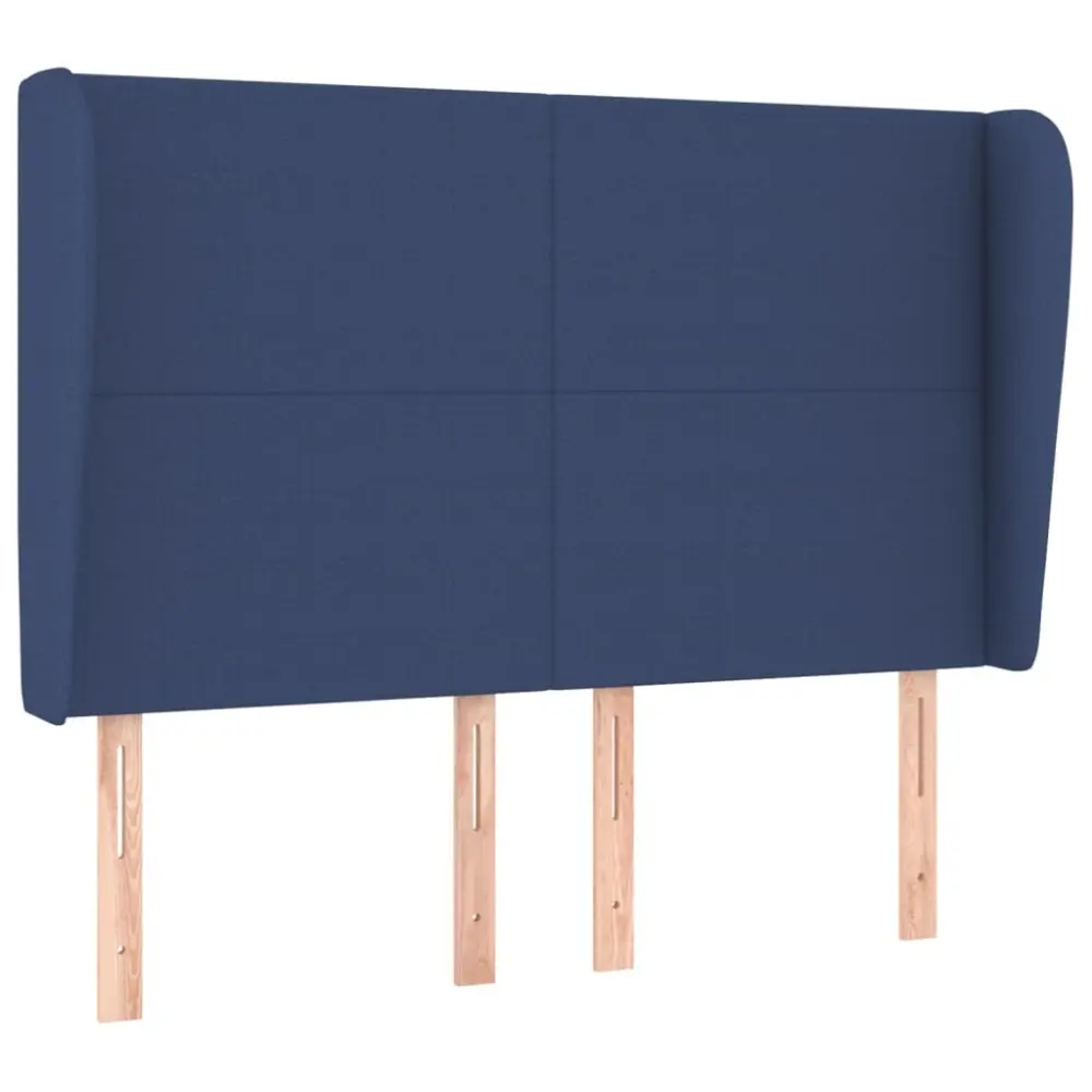 vidaXL cabecero con orejas de tela azul 147x23x118/128 cm