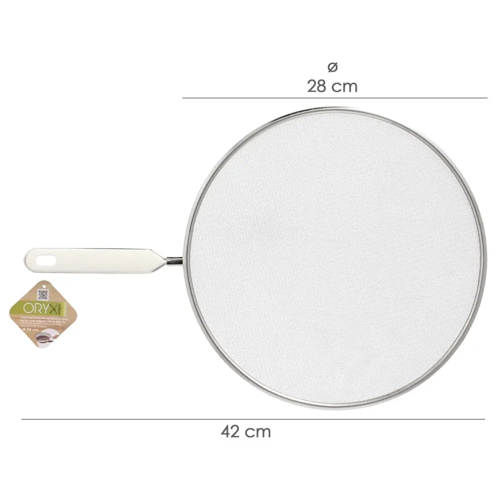 Tapa Anti Salpicaduras Ø 28 Cm. Malla Acero Inoxidable. Con Mango, Pantalla Antisalpicaduras,tapa Sarten,tapa Ollas,tapa ...