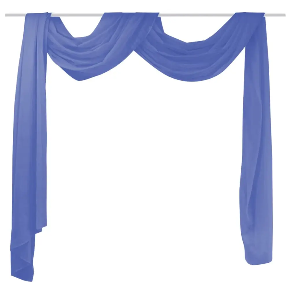 Premium de Alta Calidad vidaXL cortina de gasa 140x600 cm azul klein