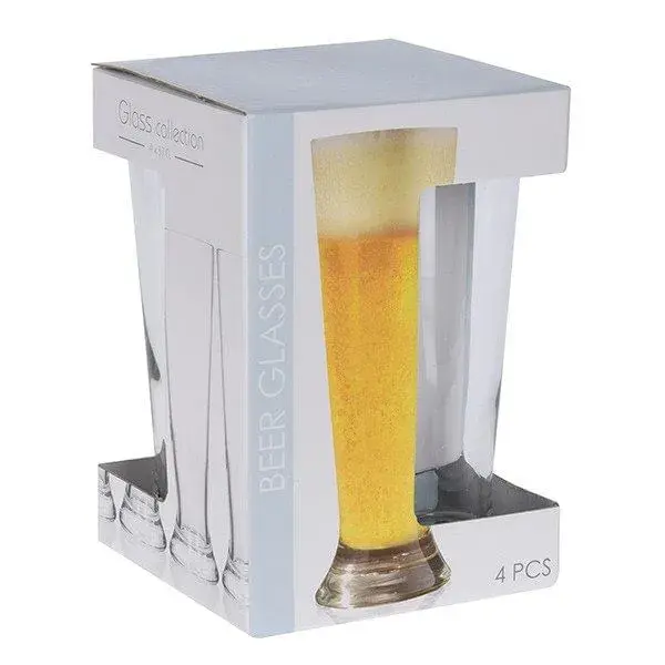 Set 4 vasos de cerveza cristal