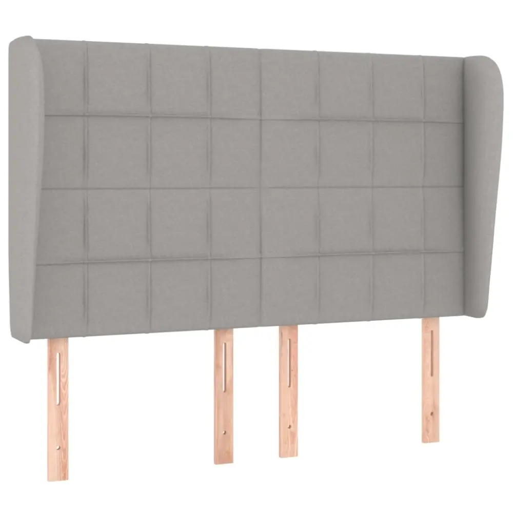 vidaXL cabecero con orejas de tela gris evidente 147x23x118/128 cm
