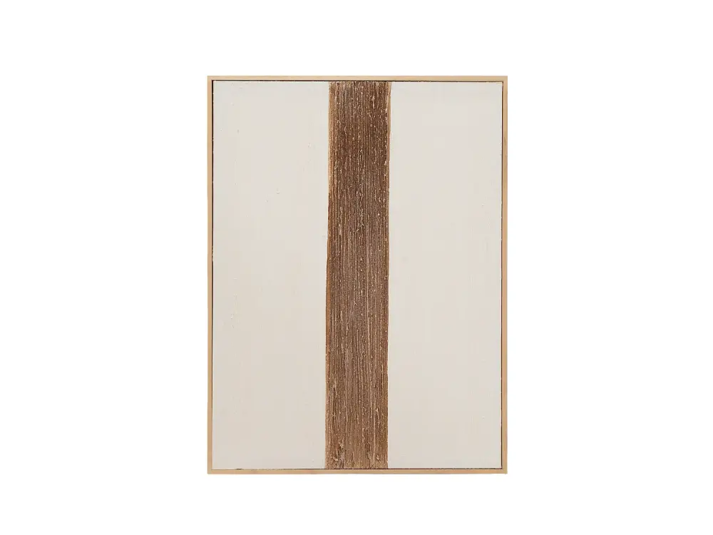 Cuadro decorativo sobre lienzo de algodón con marco de madera marrón oscuro pintado artesanalmente con pintura al oleo d...