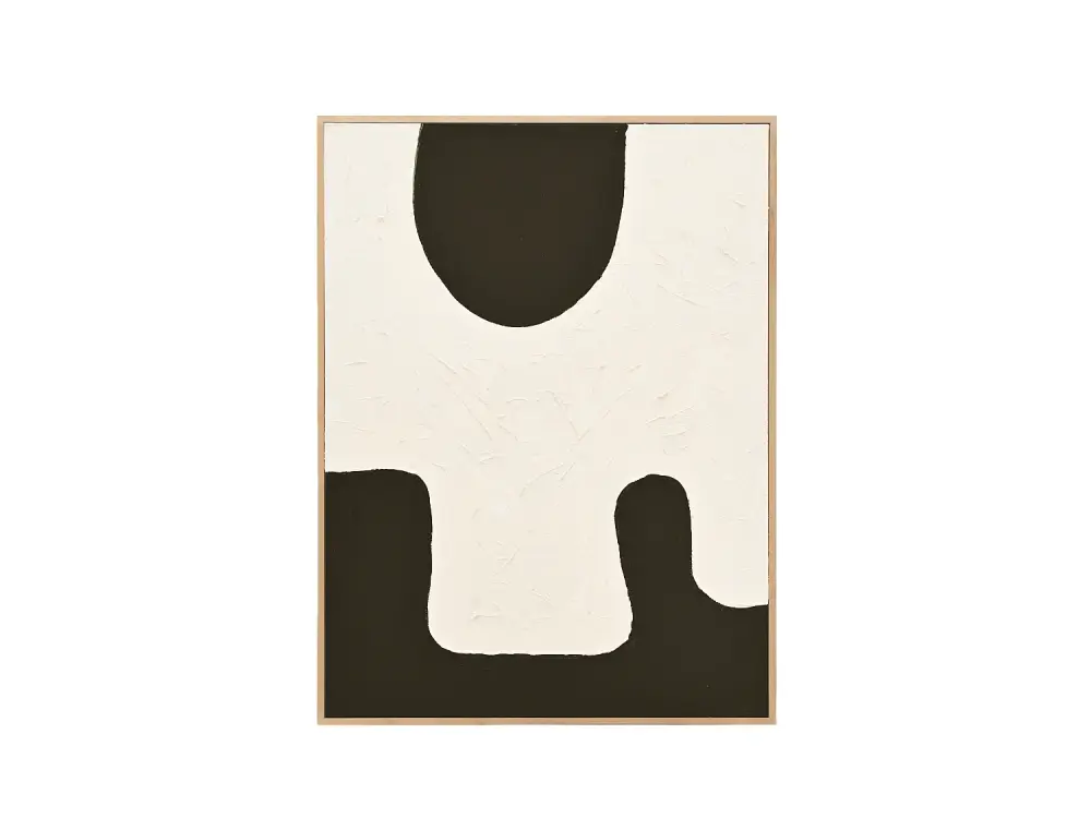 Cuadro decorativo sobre lienzo de algodón con marco de madera blanco pintado artesanalmente con pintura al oleo de 60x80c...