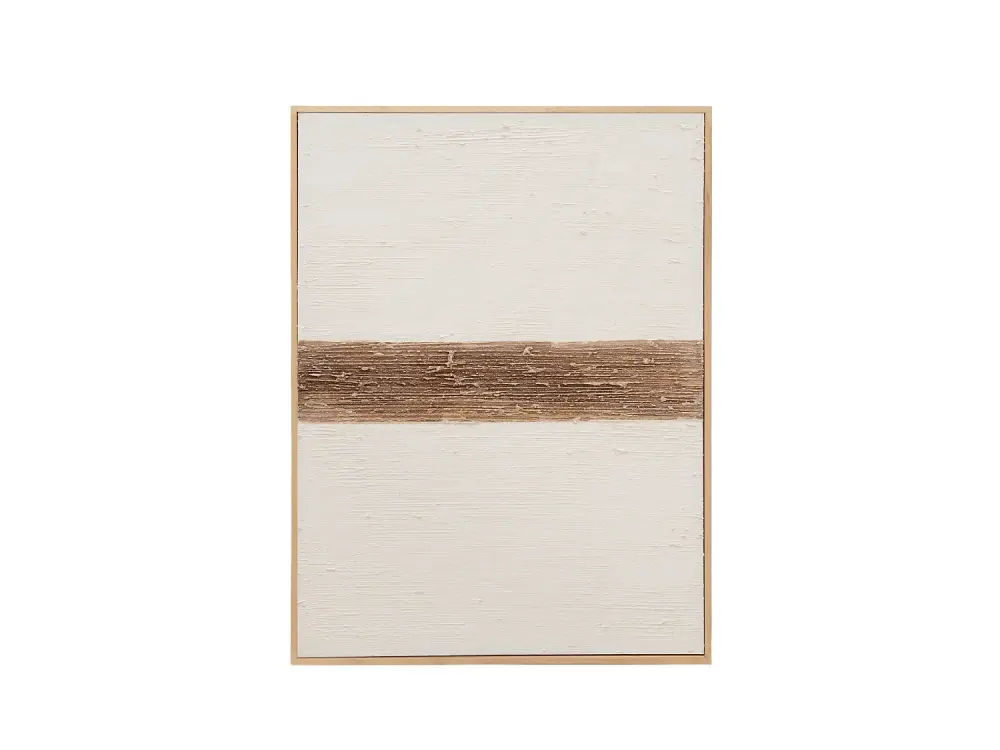 Cuadro decorativo sobre lienzo de algodón con marco de madera blanco pintado artesanalmente con pintura al oleo de 60x80c...