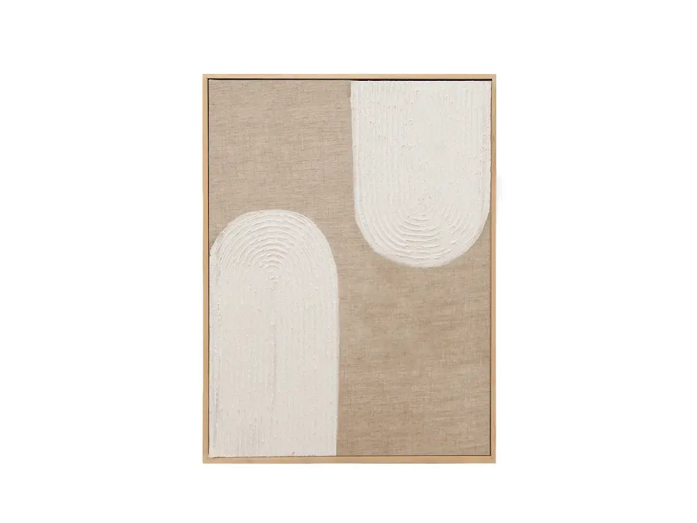 Cuadro decorativo sobre lienzo de lino con marco de madera negro pintado artesanalmente con pintura al oleo de 60x80cm - NIKI