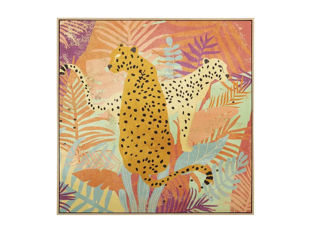 Cuadro Tigre Foil Con Marco 103x5x103 Cm