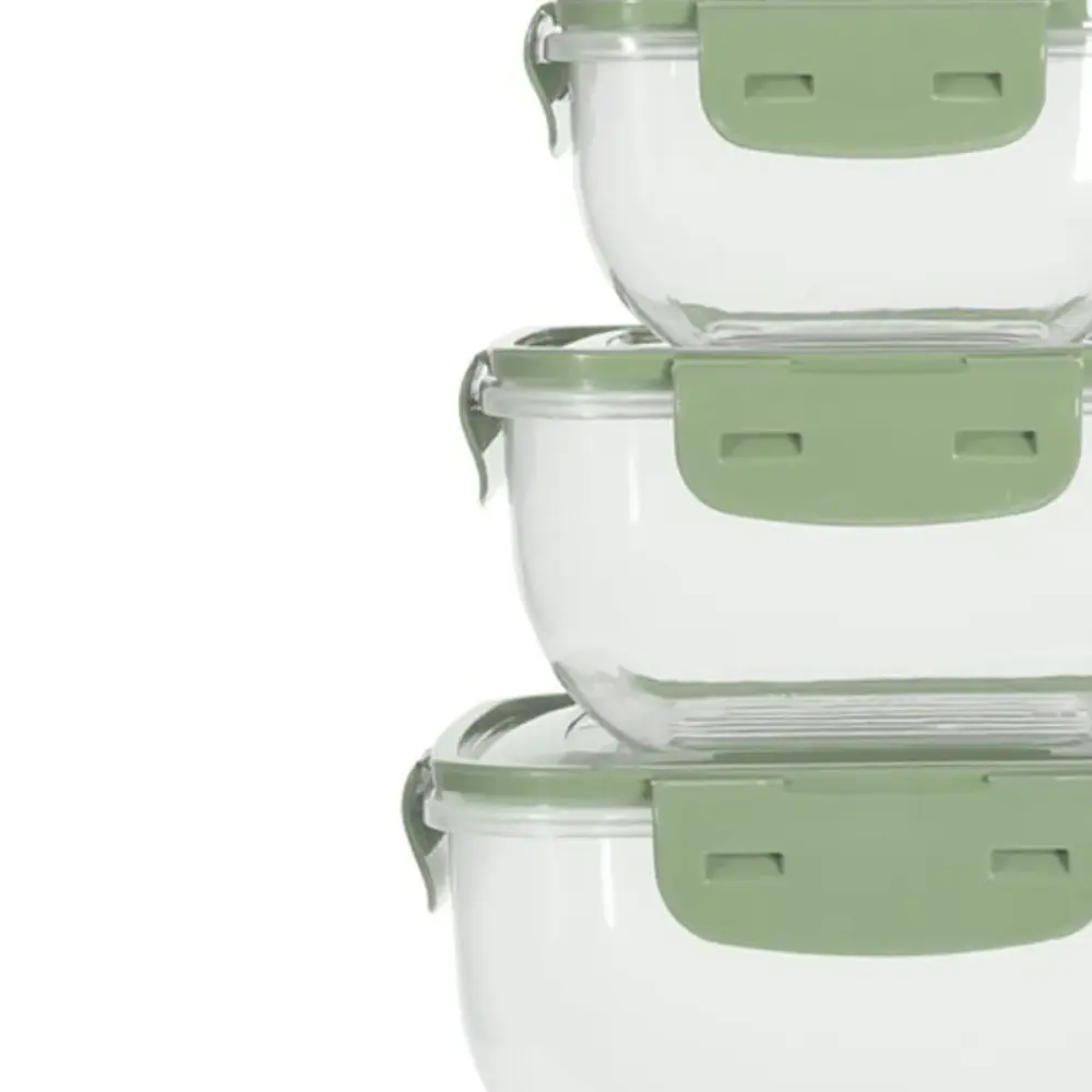 Set de 3 tupper con tapa hermética 500/900/1500 ml