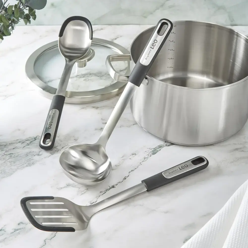 Berghoff Kitchen Set Serving Spoon, Ladle and Slotted Spatula