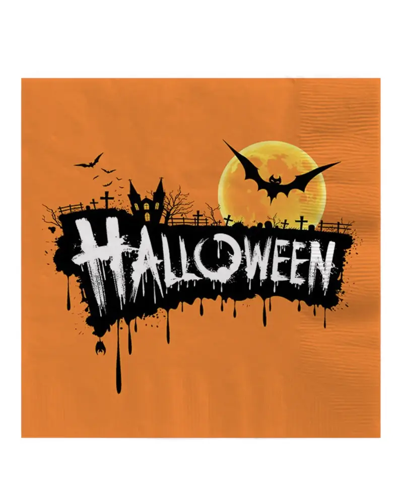 Braun Company Servilleta Mesa Tríptico Hoja Halloween 20 unid