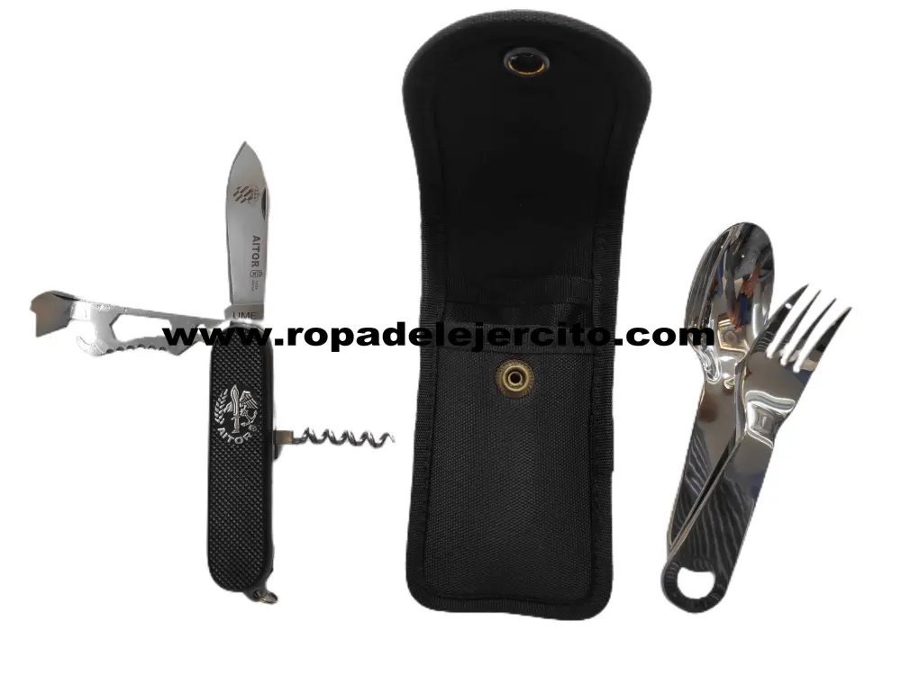 Cubiertos negros "Aitor" de fábrica de la UME) prueba de Derrames