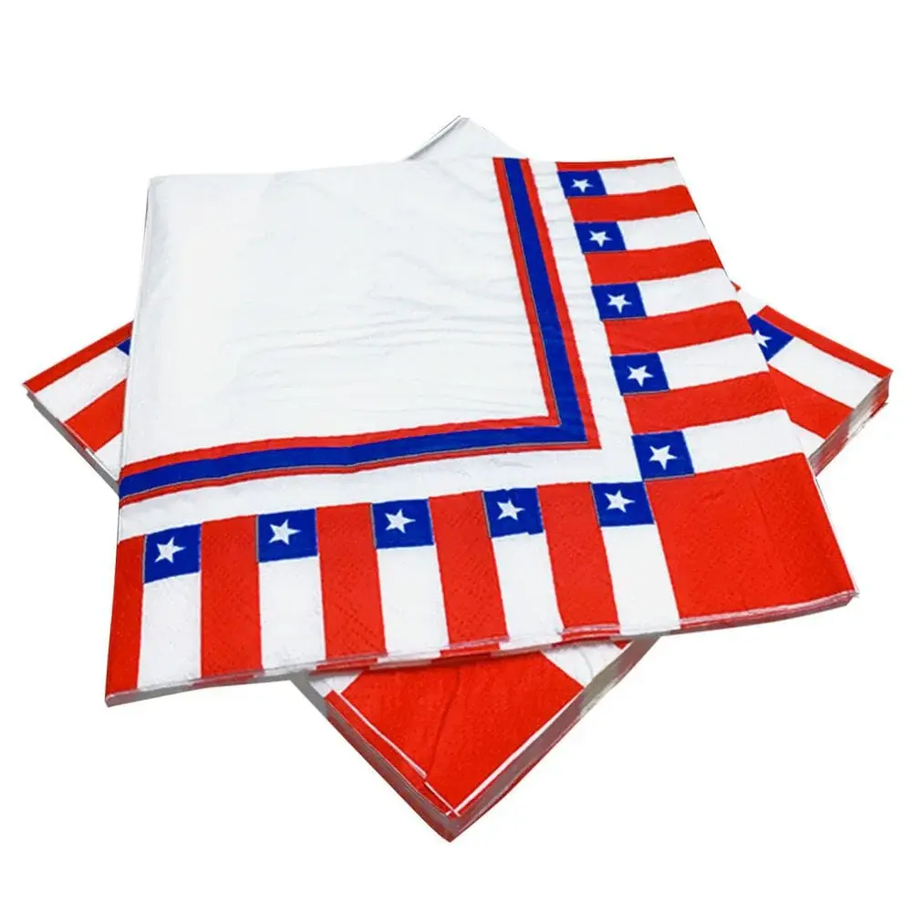 Servilleta Chile Banderas 33X33 X20 Un