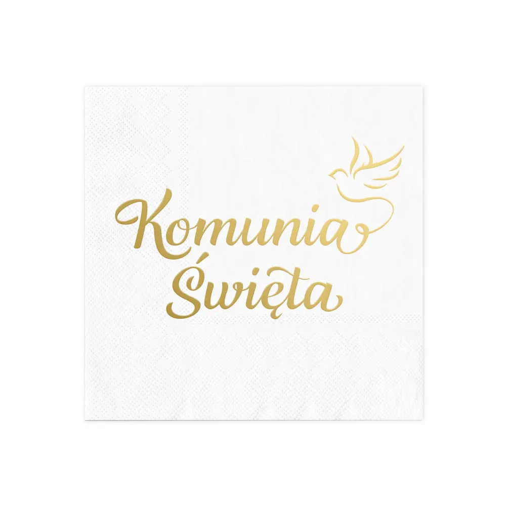 Servilletas Comunión Sagrada Comunión blanco y dorado 10 uds.
