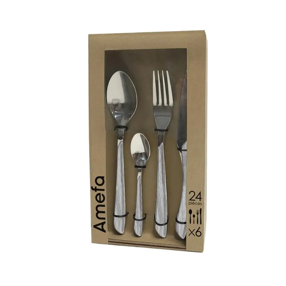 Set de 24 cubiertos Eclat Amefa 6 servicios acero inoxidable
